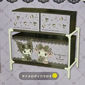 Sanrio Characters My Melody Kuromi Happiness 2-Tier Storage Shelf